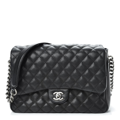 Chanel Caviar Quilted Medium Rock In Rome Single Flap Black 1 of 12