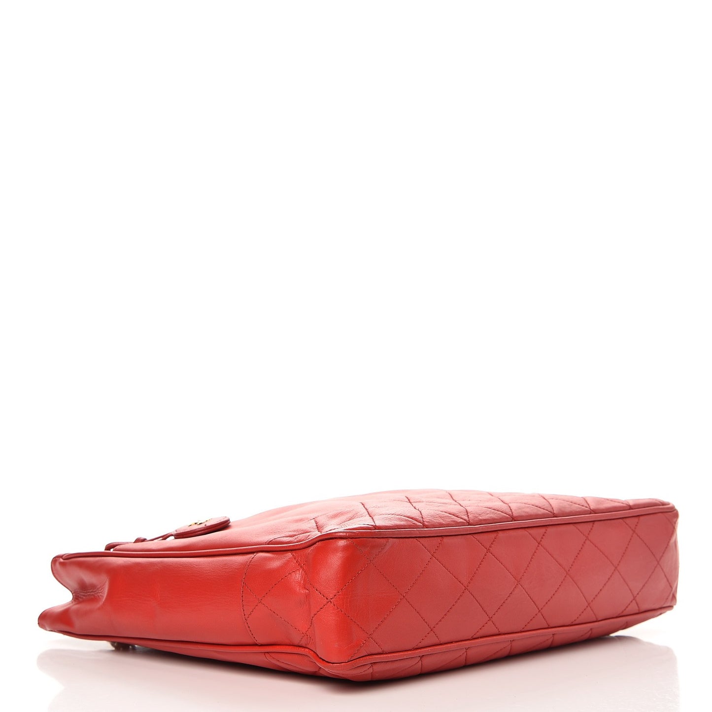 Lambskin Quilted Shoulder Bag Red