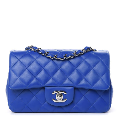 Chanel Lambskin Quilted Mini Rectangular Flap Royal Blue 1 of 11
