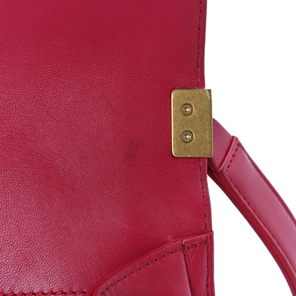 Chanel Lambskin Quilted Medium Chain Detail Boy Flap Fuchsia 9 of 13