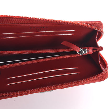 Chanel Lambskin Quilted Small Boy Zip Around Wallet Dark Red 5 of 9