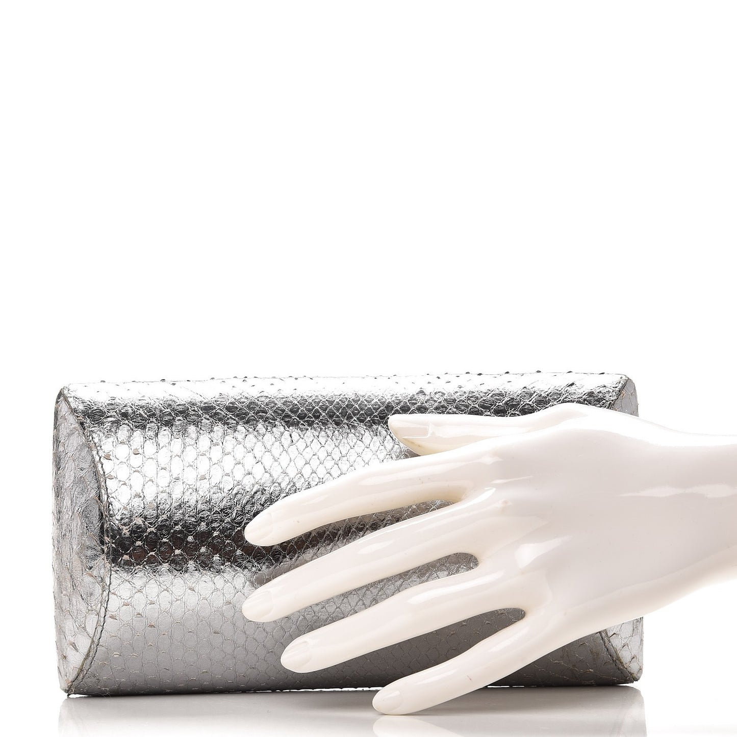 Python Clutch Silver