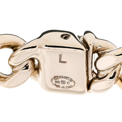 Chanel Metal CC Chain Link Choker Necklace L  Gold 4 of 5