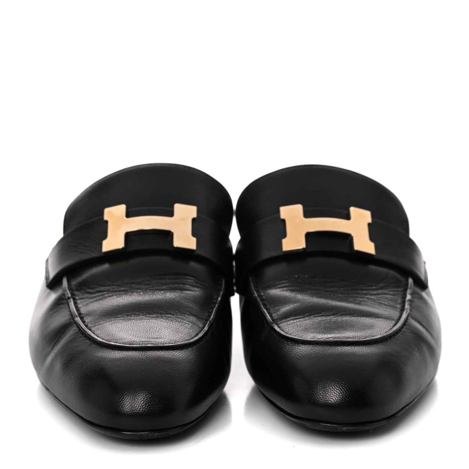 Hermes Goatskin Trocadero Mule 37 Black 2 of 12