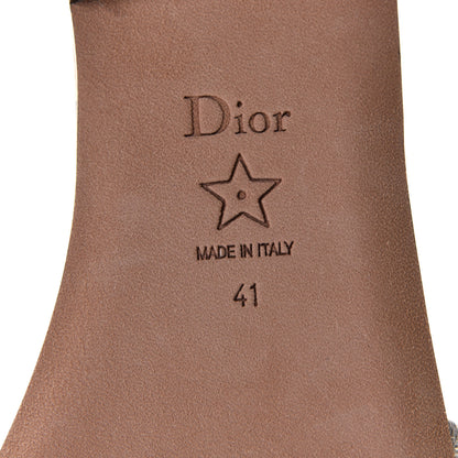 Christian Dior Canvas Check'N'Dior Pop Embroidered Dway Flat Slide Sandals 41 Grey Stone 10 of 11