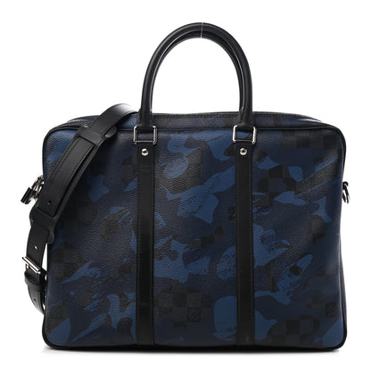 Louis Vuitton Damier Cobalt Camouflage Porte Documents Voyage PM Blue 1 of 9