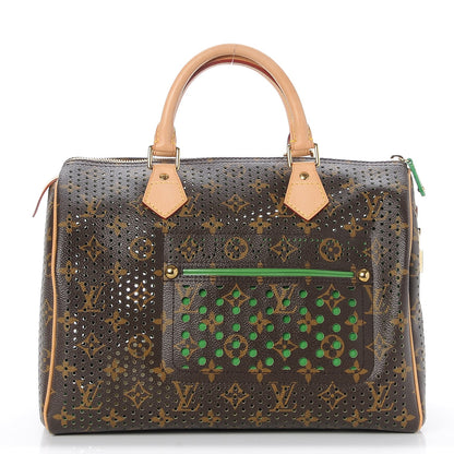 Louis Vuitton Monogram Perforated Speedy 30 Green 1 of 6