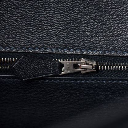 Hermes Shiny Porosus Crocodile Birkin 35 Bleu Abysse 20 of 35