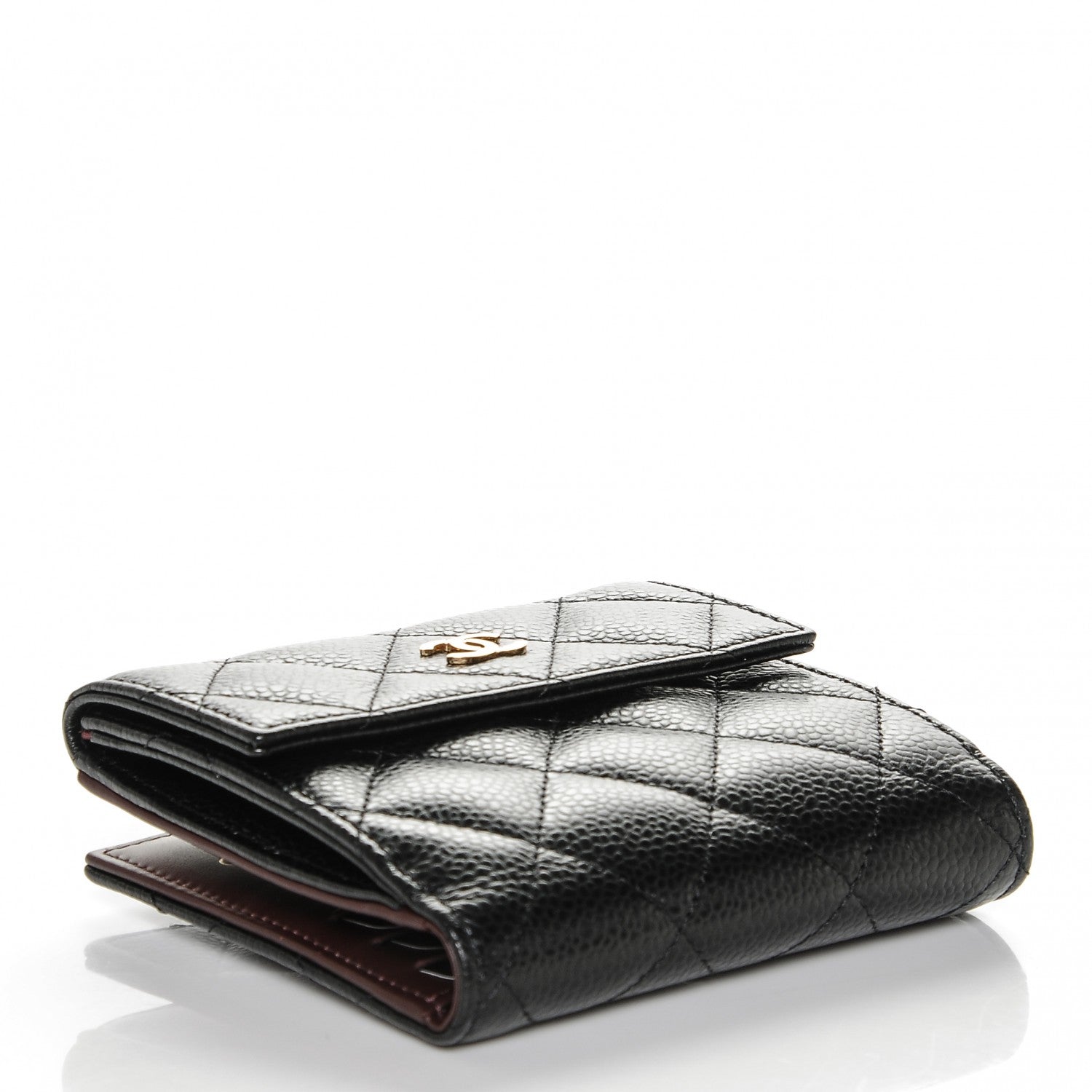 Chanel Caviar Quilted Compact French Flap Wallet Black 4 of 8