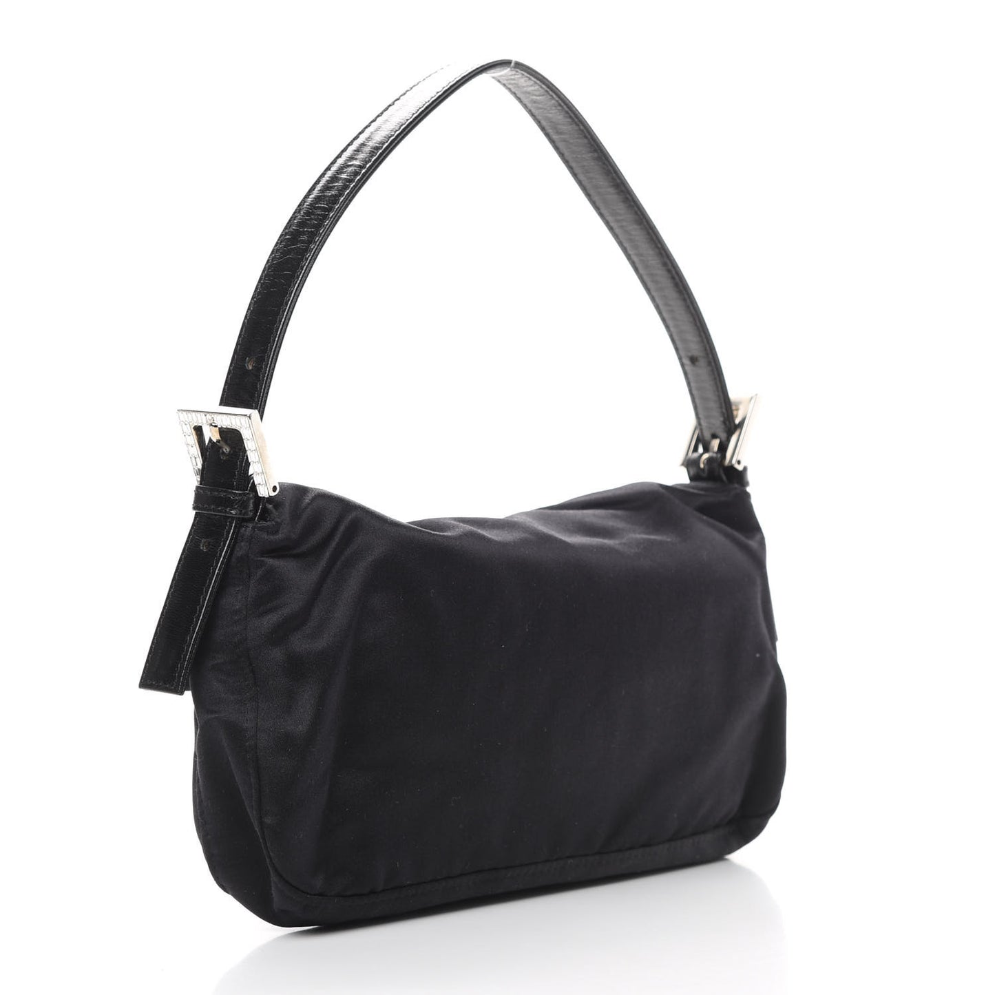 Satin Crystal Baguette Black