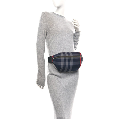 Burberry House Check Sonny Bum Bag Navy Grey 2 of 9