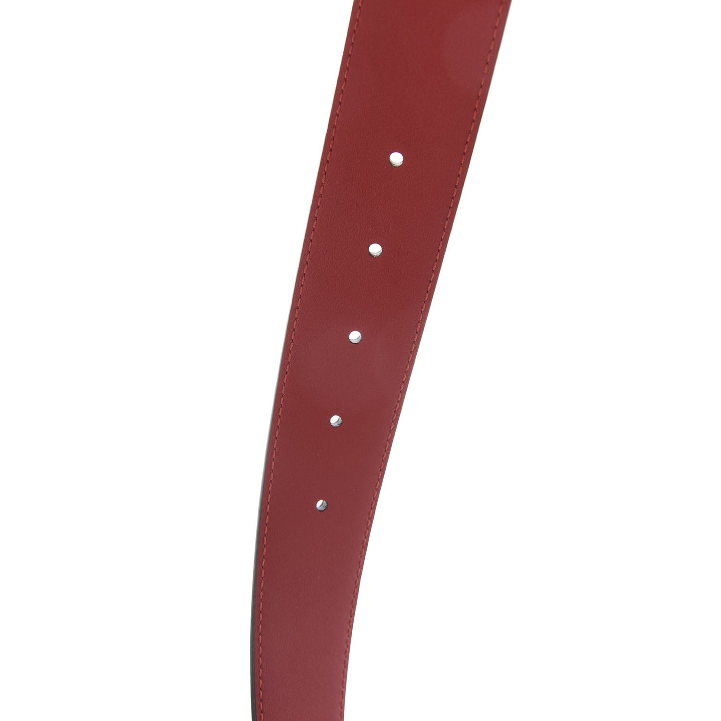 Moon Calfskin Interlocking G 37mm Belt 105 42 Vibrant Red