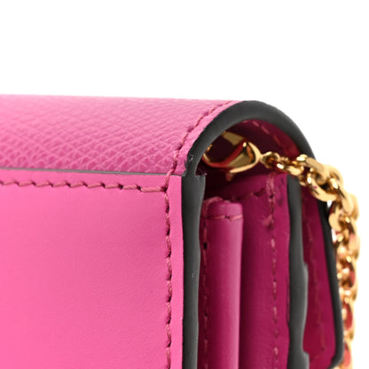 Fendi Vitello King Cruise FF Diamonds Continental Envelope Wallet On Chain Geranio Ciclamino Pilar 13 of 14