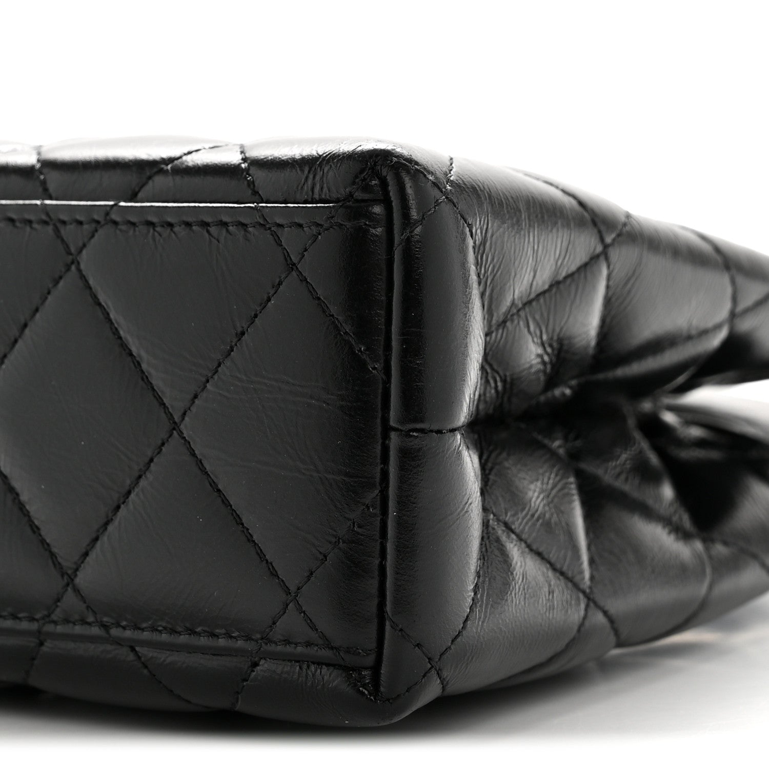 Chanel Shiny Aged Calfskin Quilted Nano Kelly Shopper Black 10 of 14