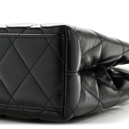Chanel Shiny Aged Calfskin Quilted Nano Kelly Shopper Black 10 of 14