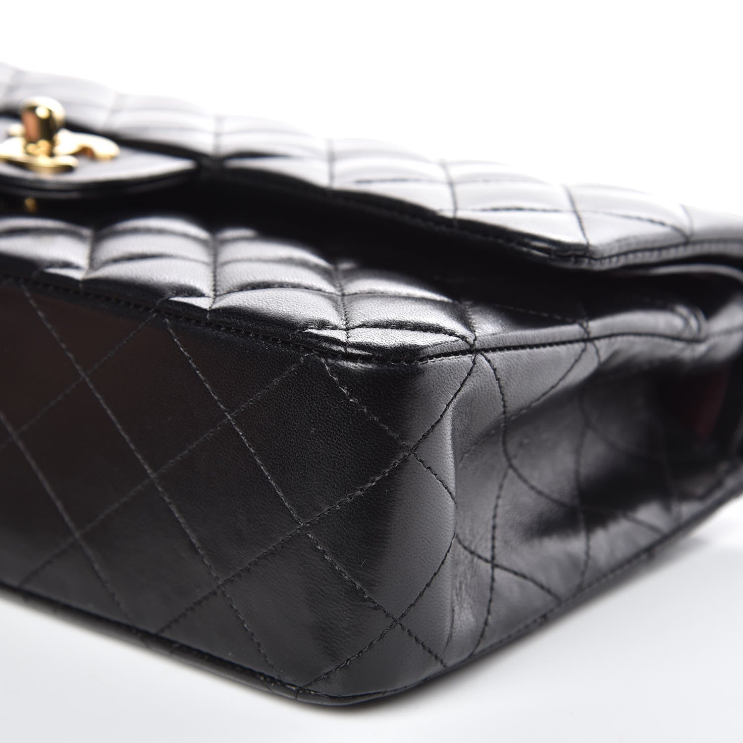 Chanel Lambskin Quilted Medium Double Flap Black 9 of 13