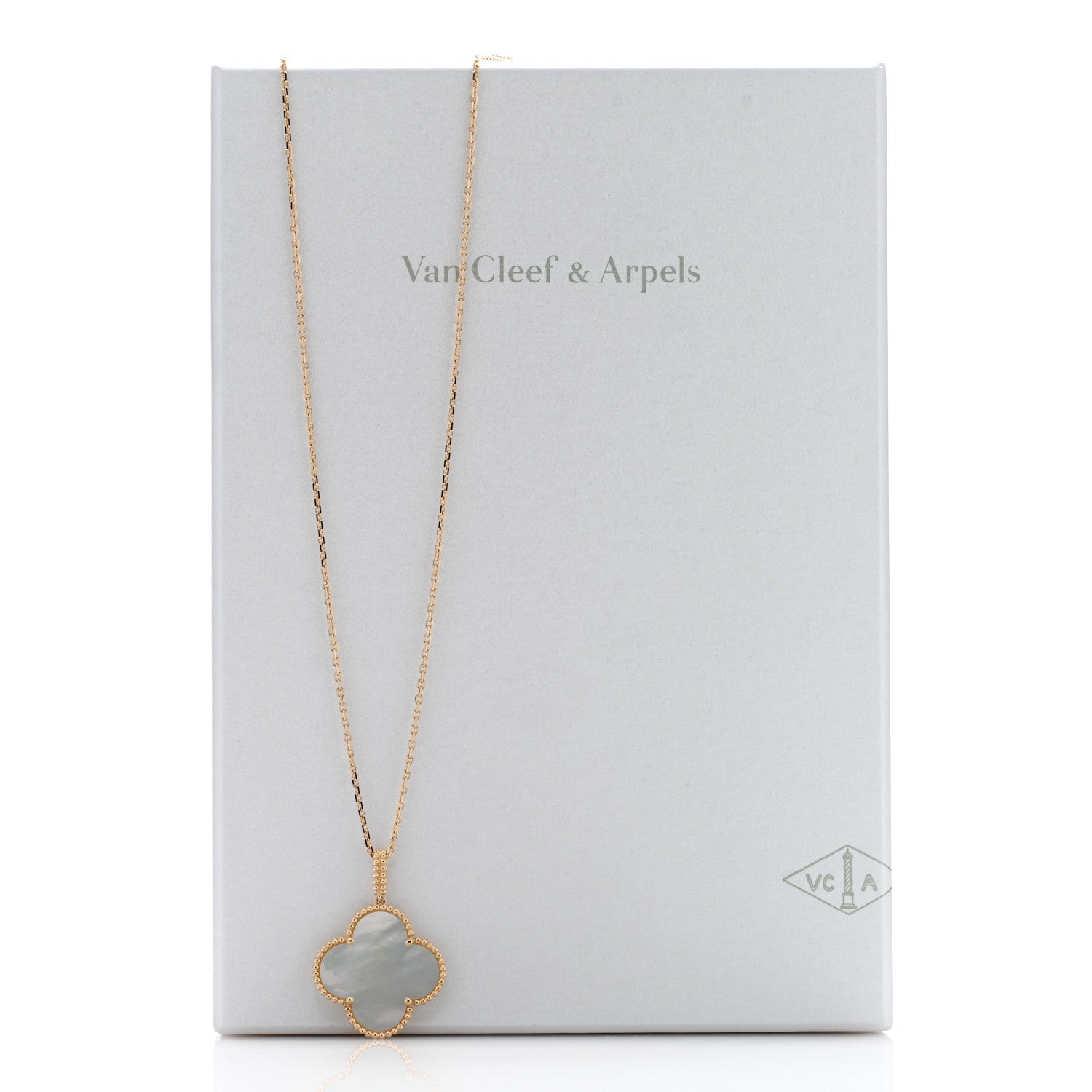 Van Cleef & Arpels 18K Yellow Gold Mother of Pearl Magic Alhambra Long Necklace 5 of 5