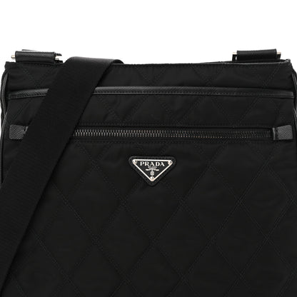 Prada Nylon Tessuto Impuntu Messenger Bag Black 7 of 9