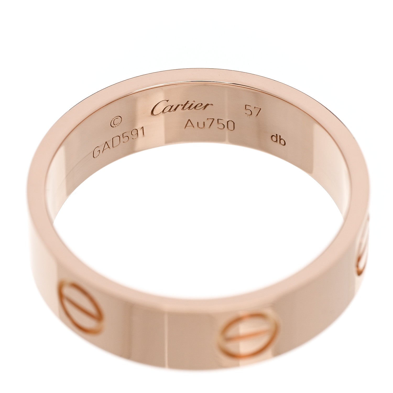 Cartier 18K Pink Gold 5.5mm LOVE Ring 57 8 4 of 4