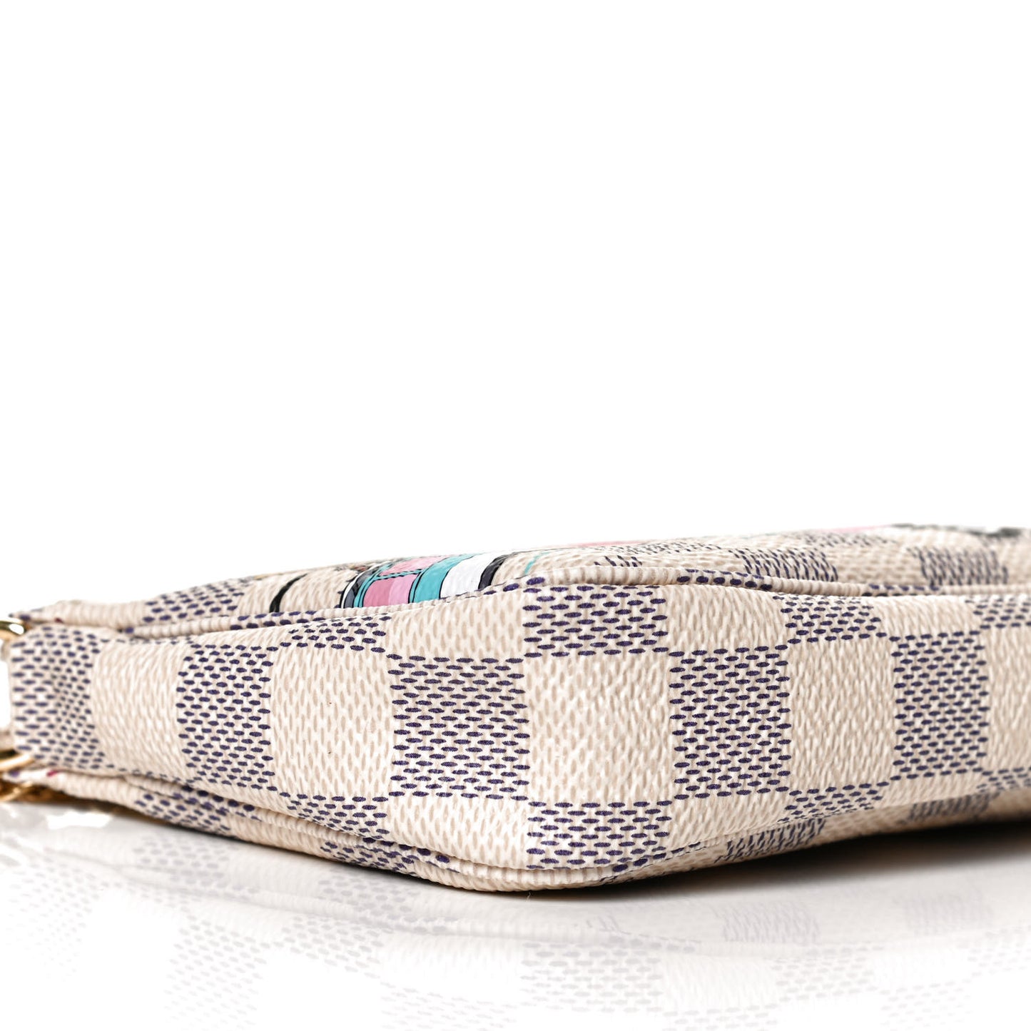 Damier Azur 2021 Christmas Animation Hollywood Mini Pochette Accessories Fuchsia