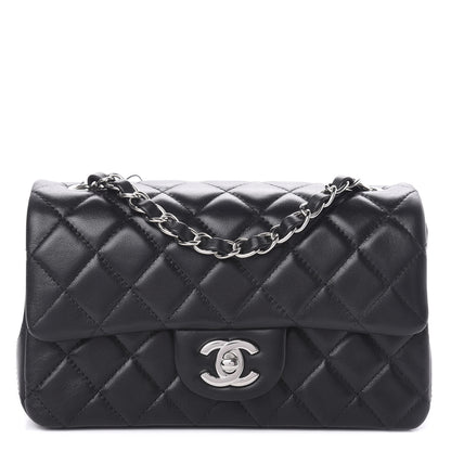 Chanel Lambskin Quilted Mini Rectangular Flap Black 1 of 11