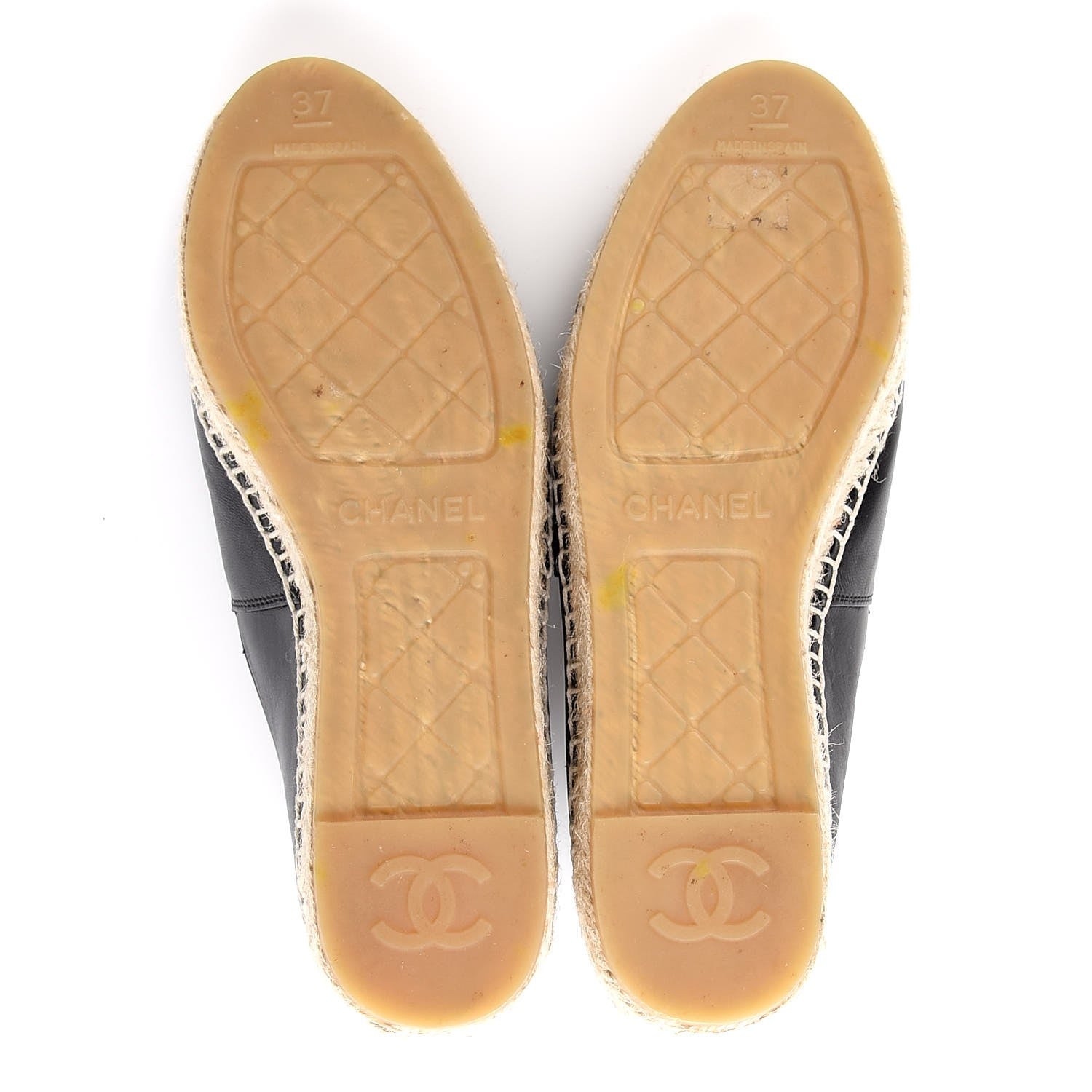 Chanel Lambskin CC Espadrilles 37 Black 5 of 10