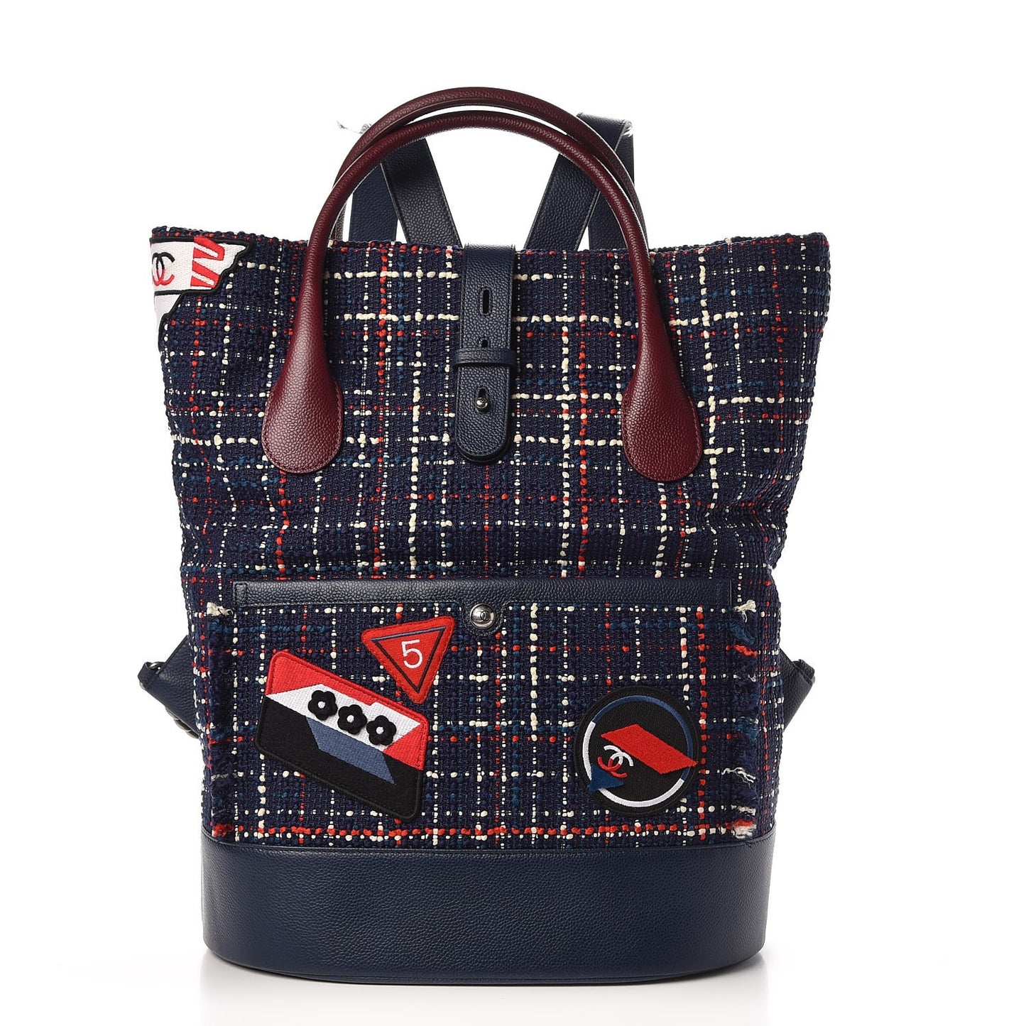 Tweed Crest Trip Backpack Navy Burgundy