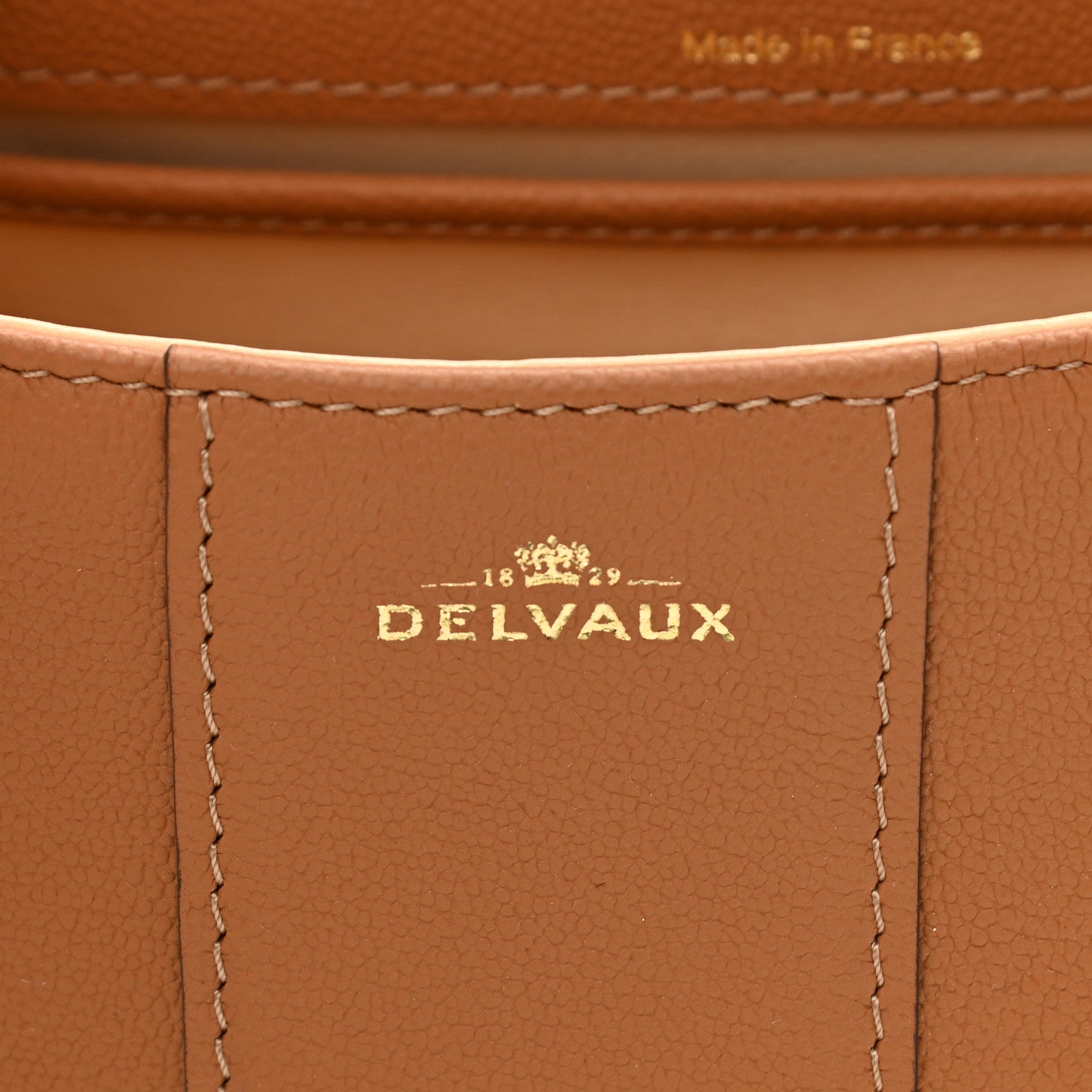 Delvaux Grained Calfskin Mini Brillant Satchel Natural 6 of 10