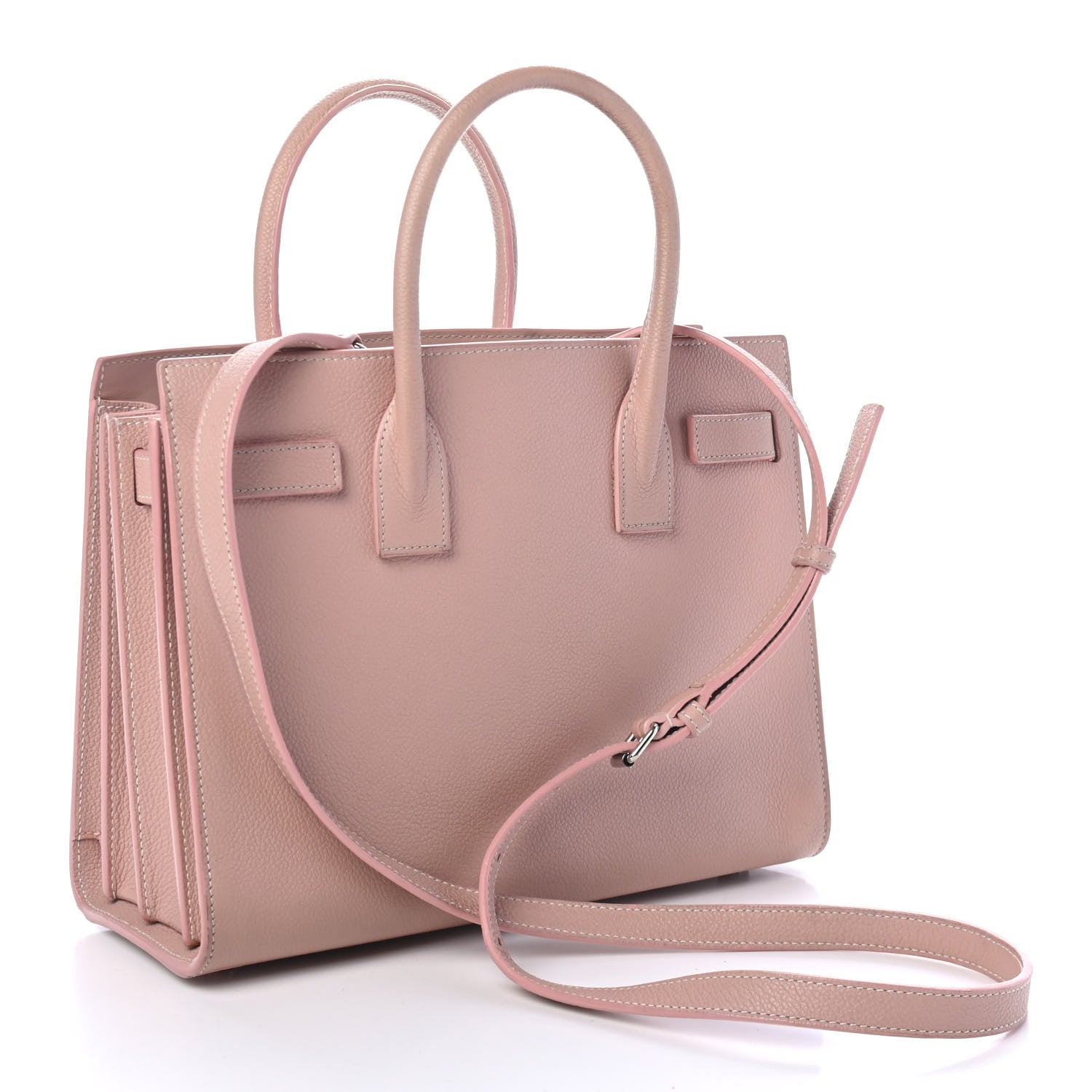 Saint Laurent Grained Calfskin Baby Sac De Jour Antique Rose 2 of 4