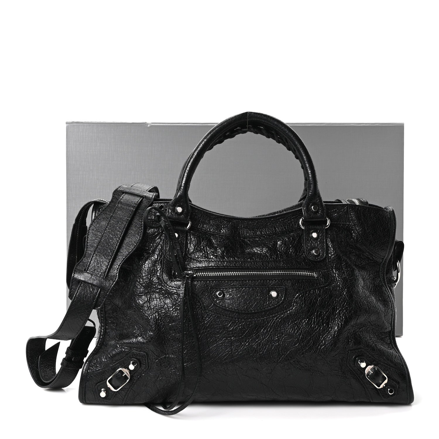 Balenciaga Agneau Classic Silver Hardware City Black 12 of 12