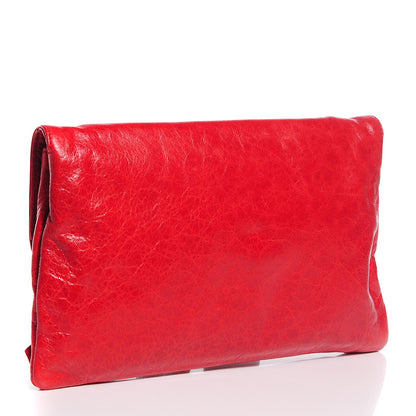 Balenciaga Chevre Giant 21 Silver Hardware Envelope Clutch Tomate 3 of 9
