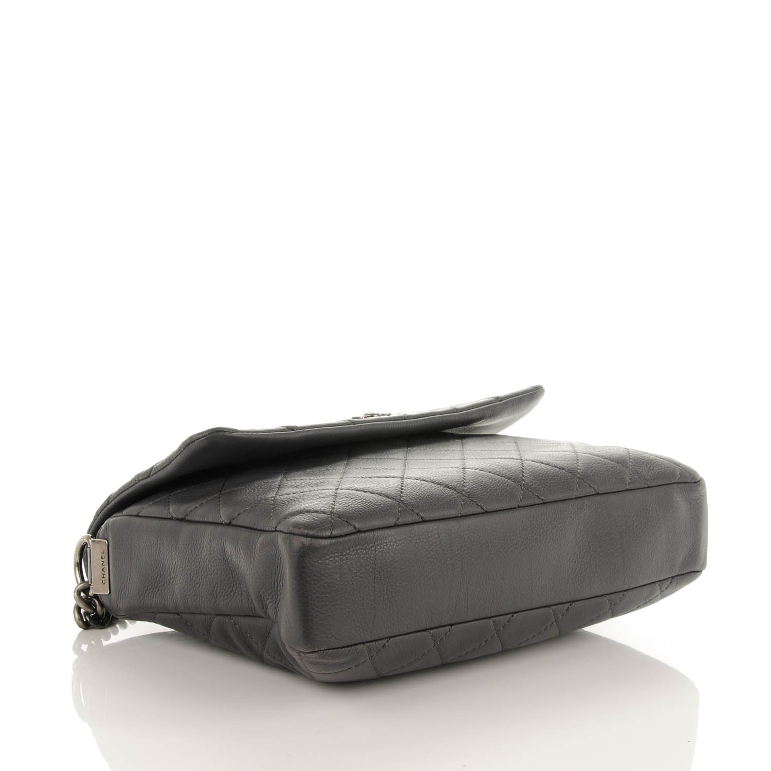 Chanel Calfskin Quilted Couture Messenger Grey 4 of 7