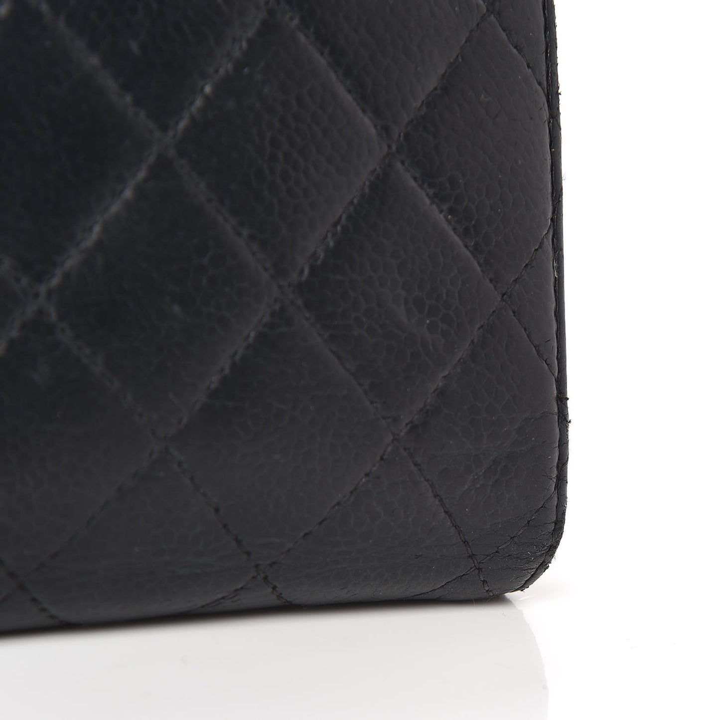Caviar Quilted Yen Wallet Black