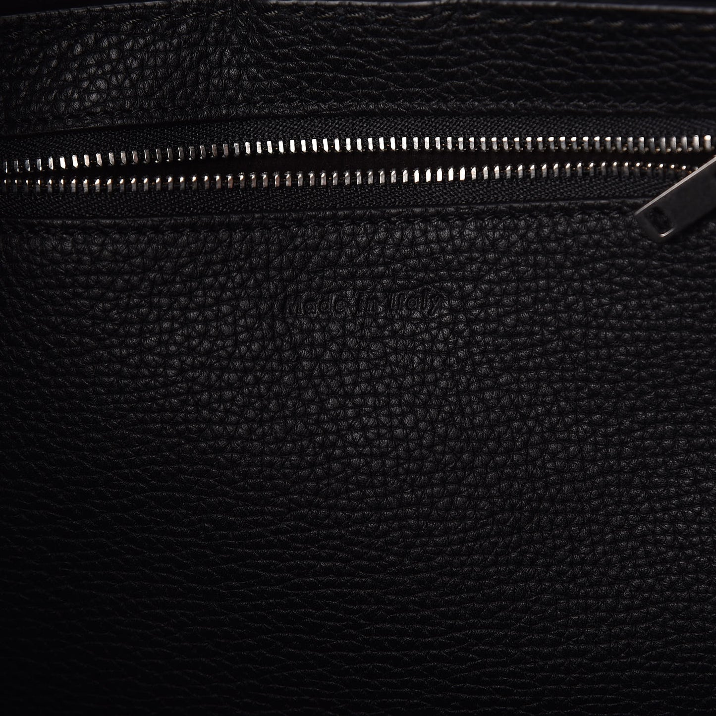 Supple Grained Calfskin Small Big Bag Black
