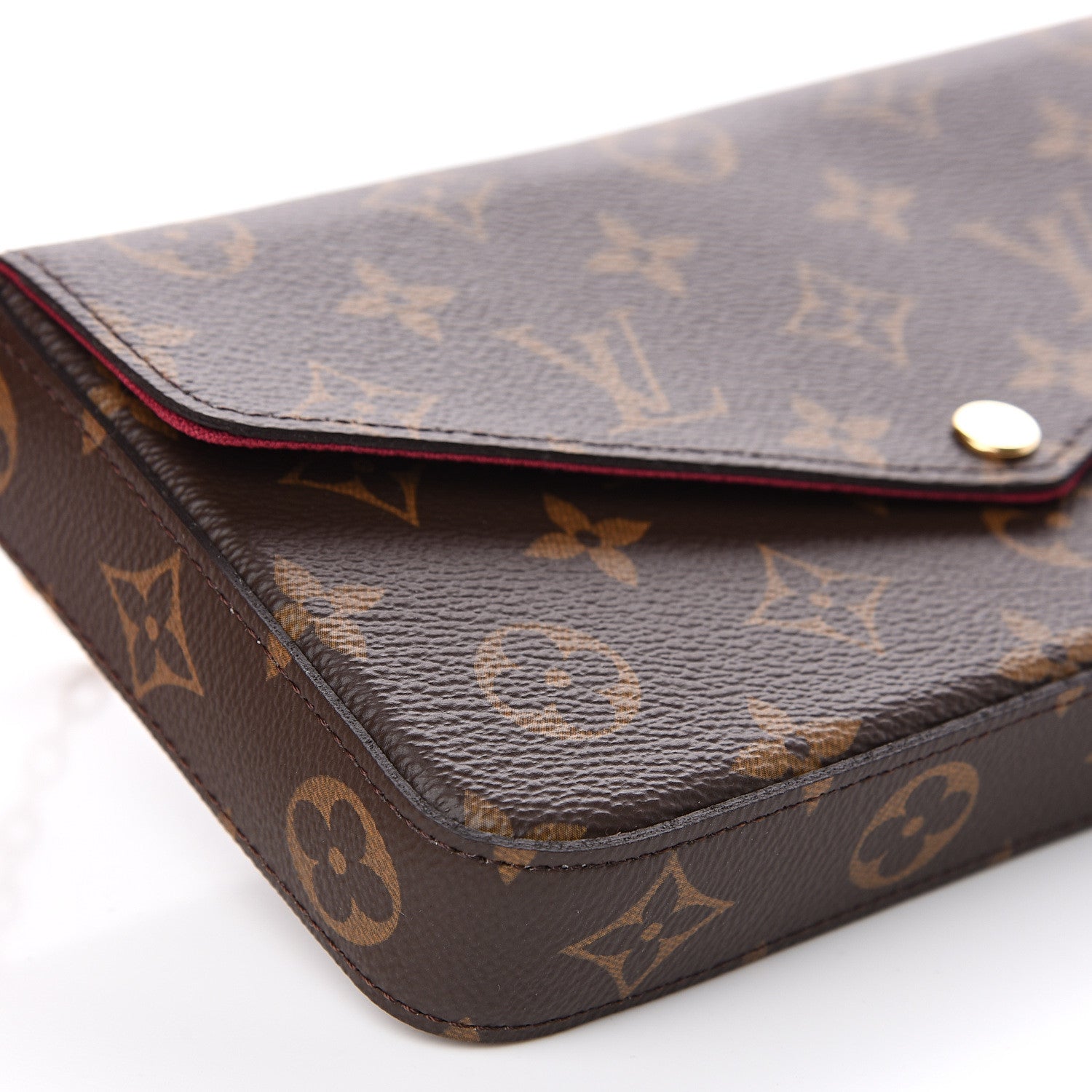 Louis Vuitton Monogram Pochette Felicie Chain Wallet Fuchsia 8 of 10