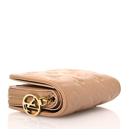 Louis Vuitton Lambskin Embossed Monogram Lou Coussin Wallet Camel 3 of 9