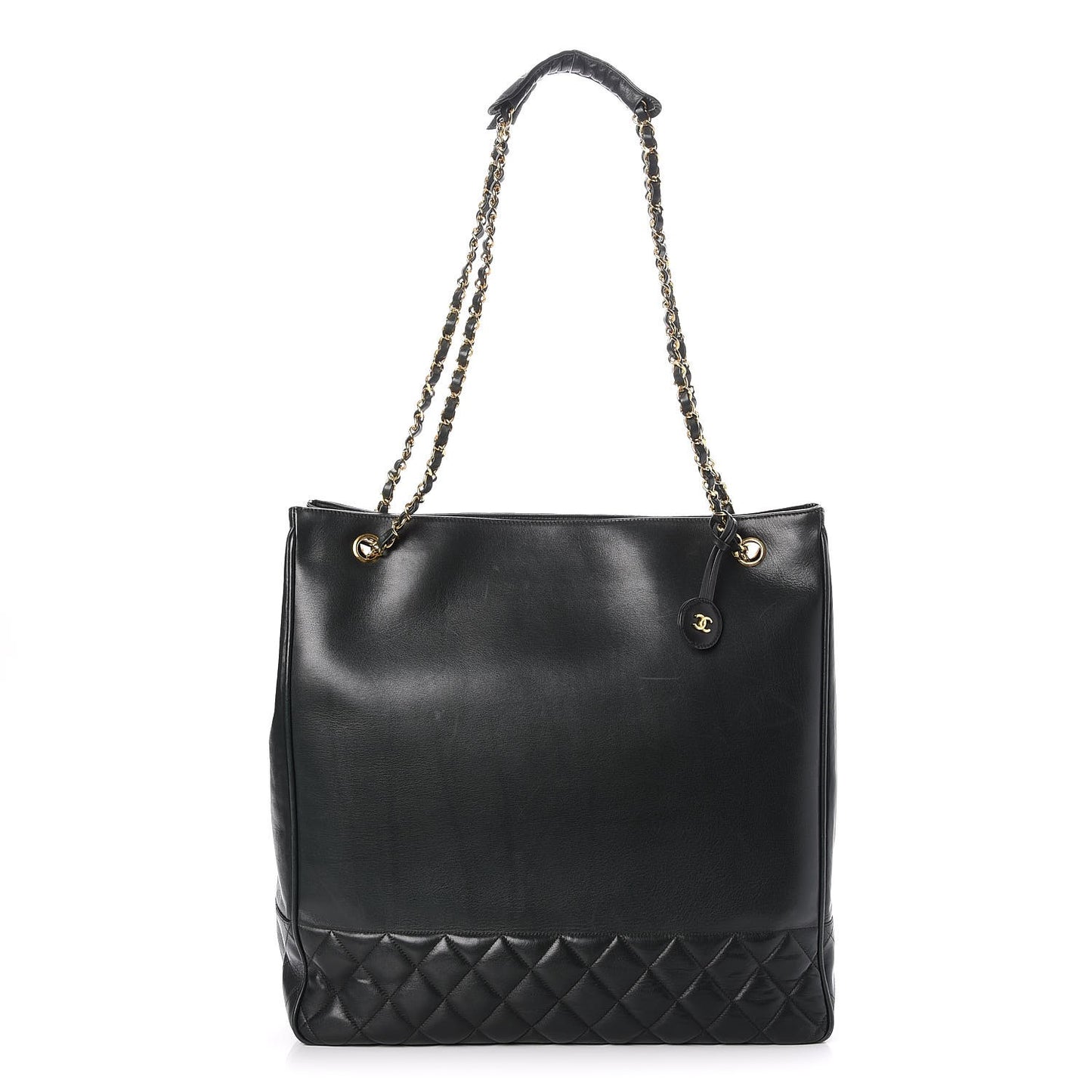 Lambskin Quilted Tote Green