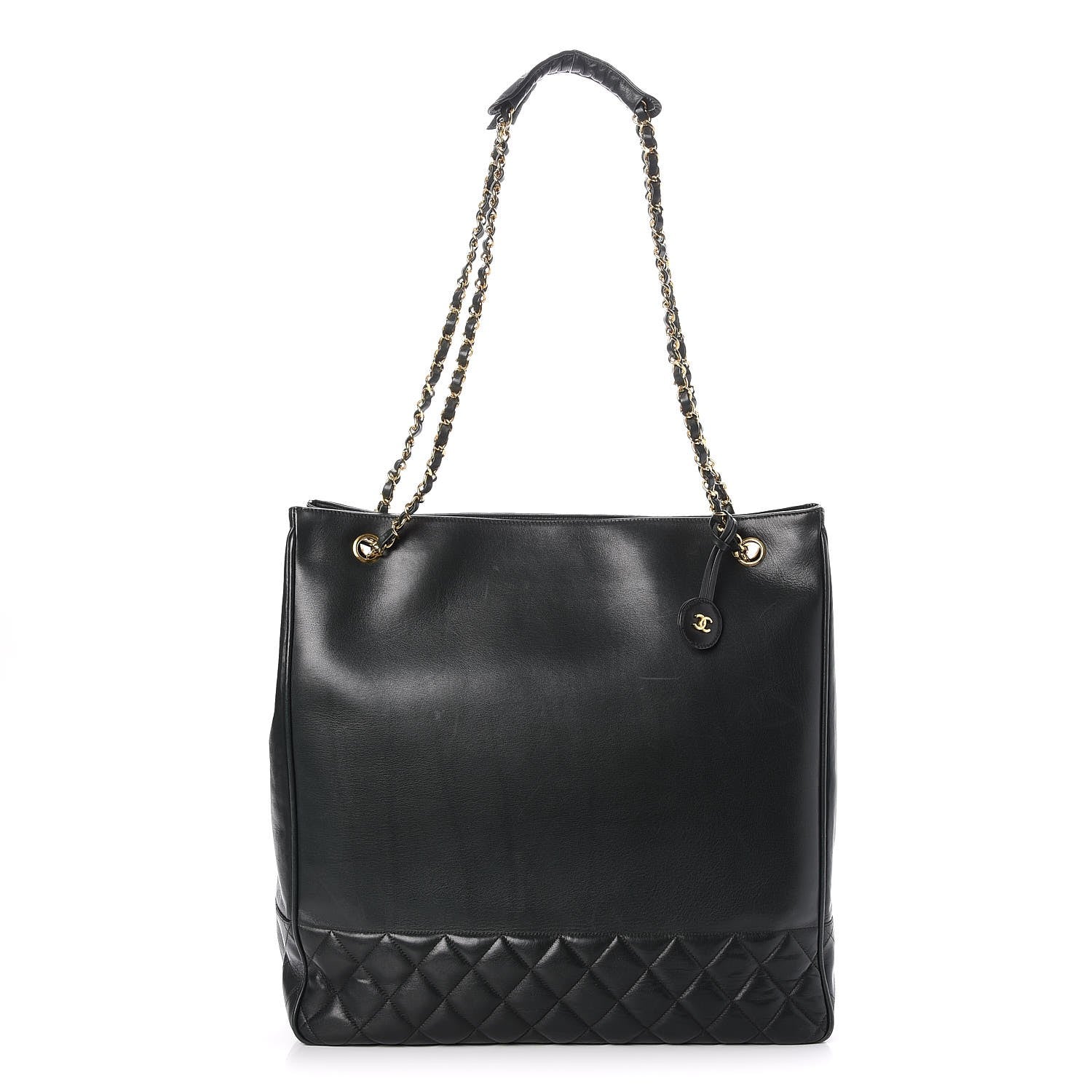 Chanel Lambskin Quilted Tote Green 1 of 8