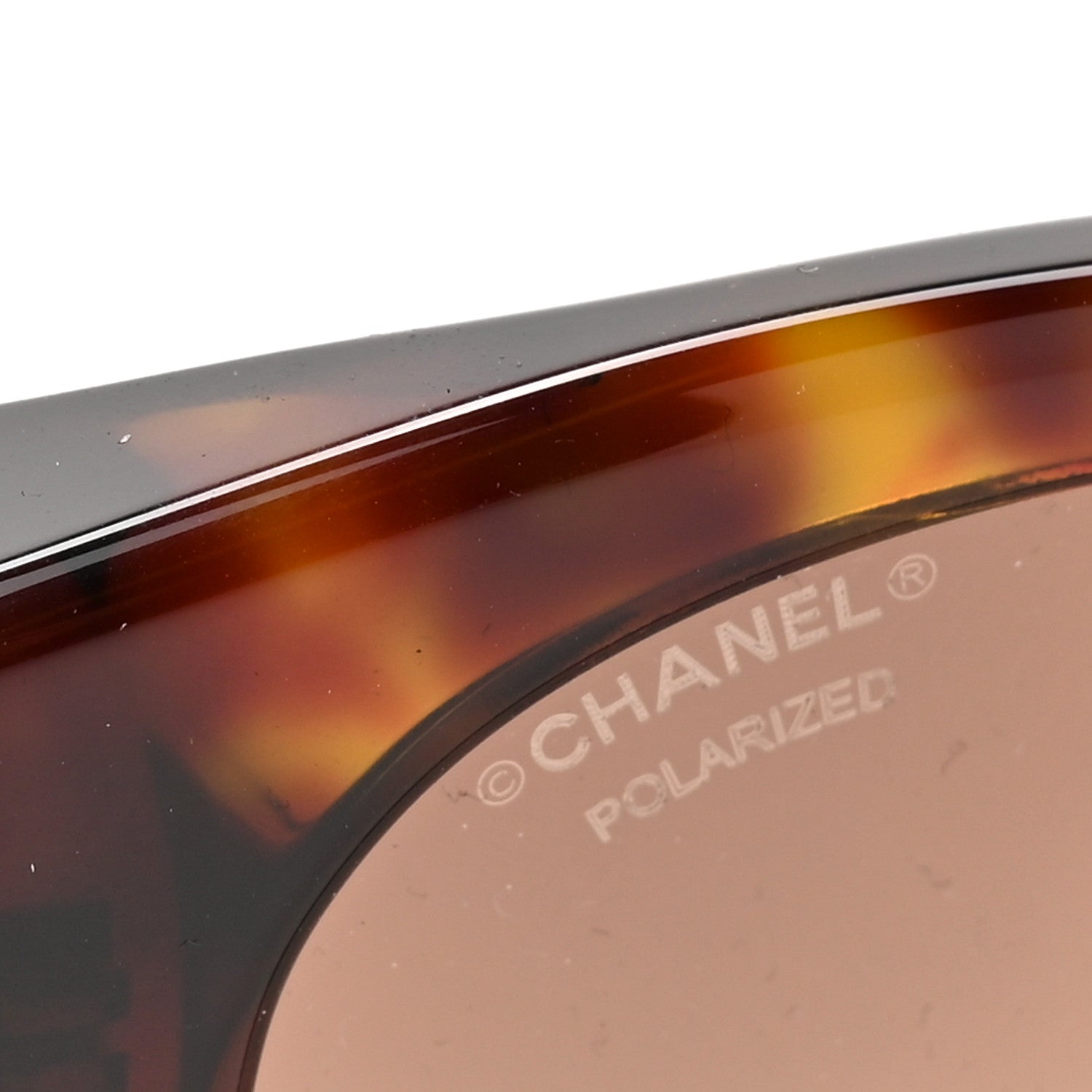 Chanel Acetate Calfskin Chain Polarized CC Sunglasses 5536-Q-A Tortoise 7 of 8
