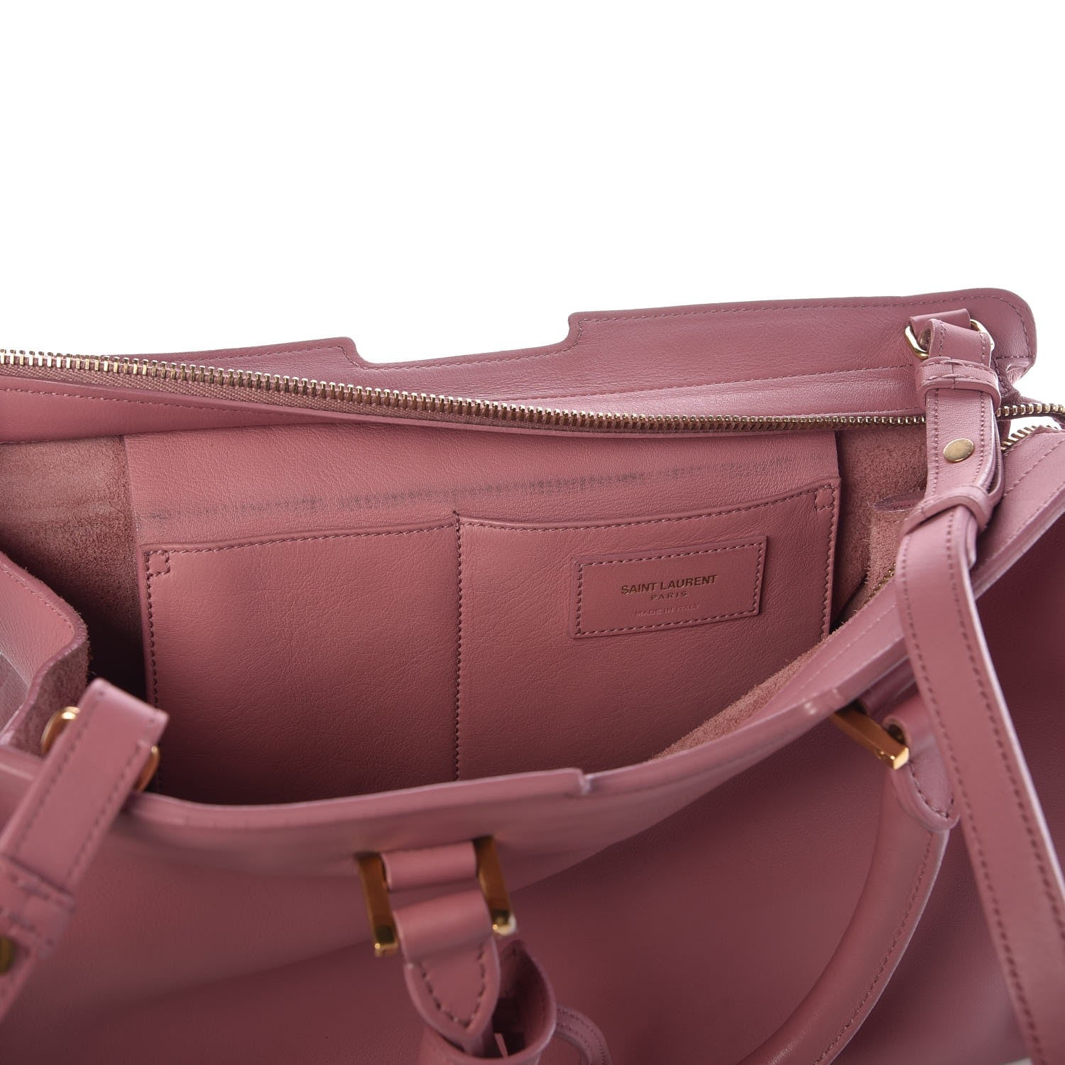 Saint Laurent Calfskin Small Classic Y Cabas Vieux Rose 10 of 14