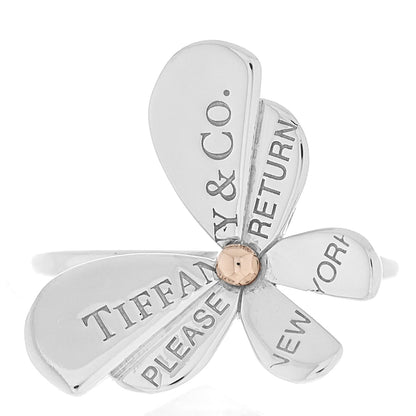 Tiffany Sterling Silver 18K Rose Gold Return to Tiffany Love Bugs Butterfly Ring 52 6 1 of 5