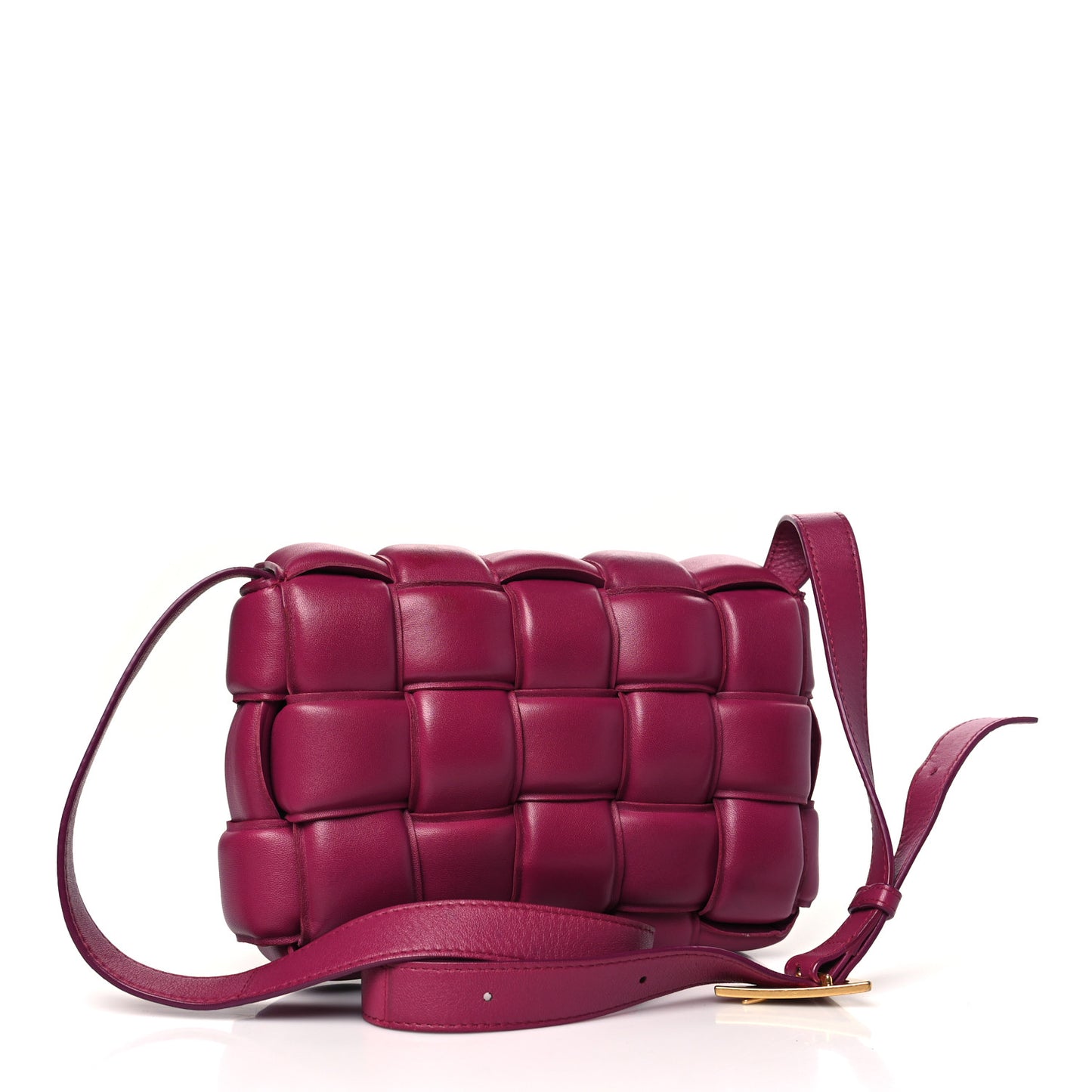 Nappa Maxi Intreccio Padded Cassette Crossbody Bag Cinnabar