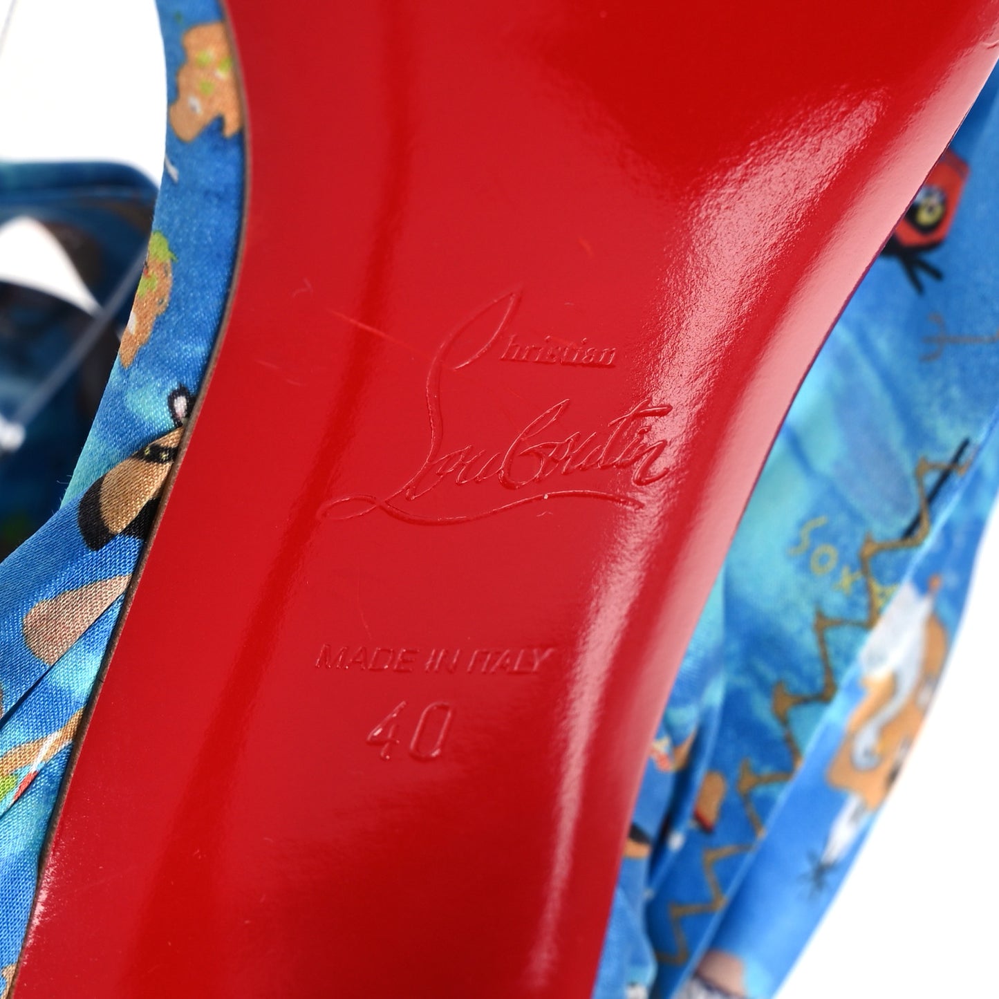 Crepe Satin Greekaba Du Desert 100 Sandal 40 Blue Multicolor