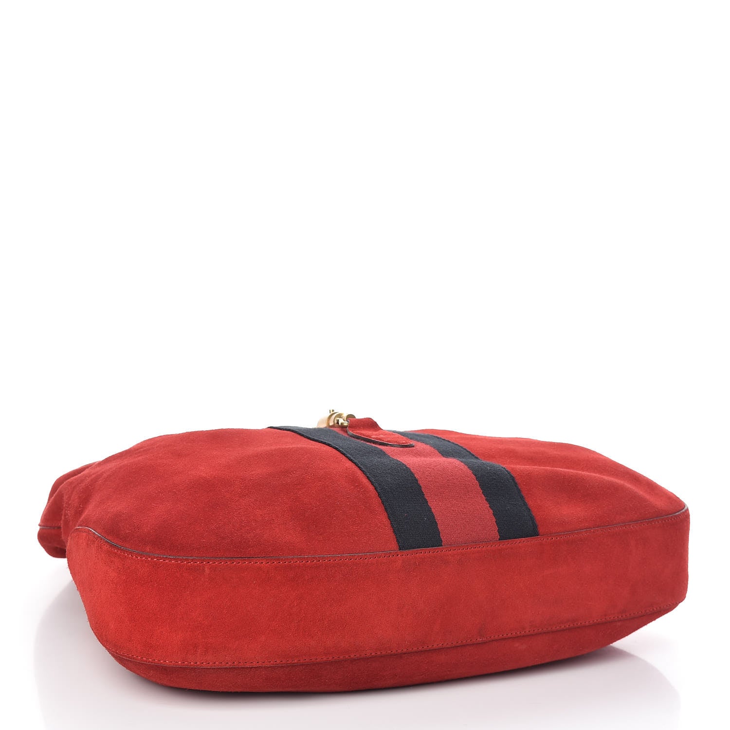 Gucci Soft Suede Web Large Jackie Hobo Red 5 of 19