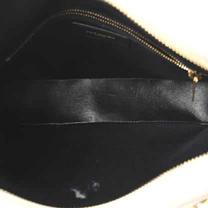 Saint Laurent Lambskin Quilted Le Maillon Chain Strap Crossbody Crema Soft 5 of 10