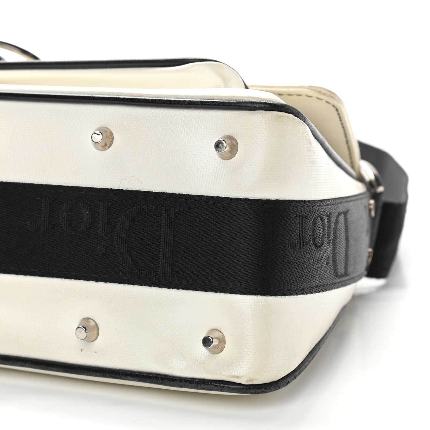 Coated Canvas Crystal Hardcore Bag White