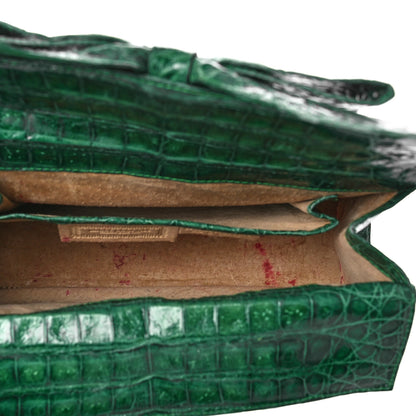 Nancy Gonzalez Crocodile Bow Clutch Green 5 of 15