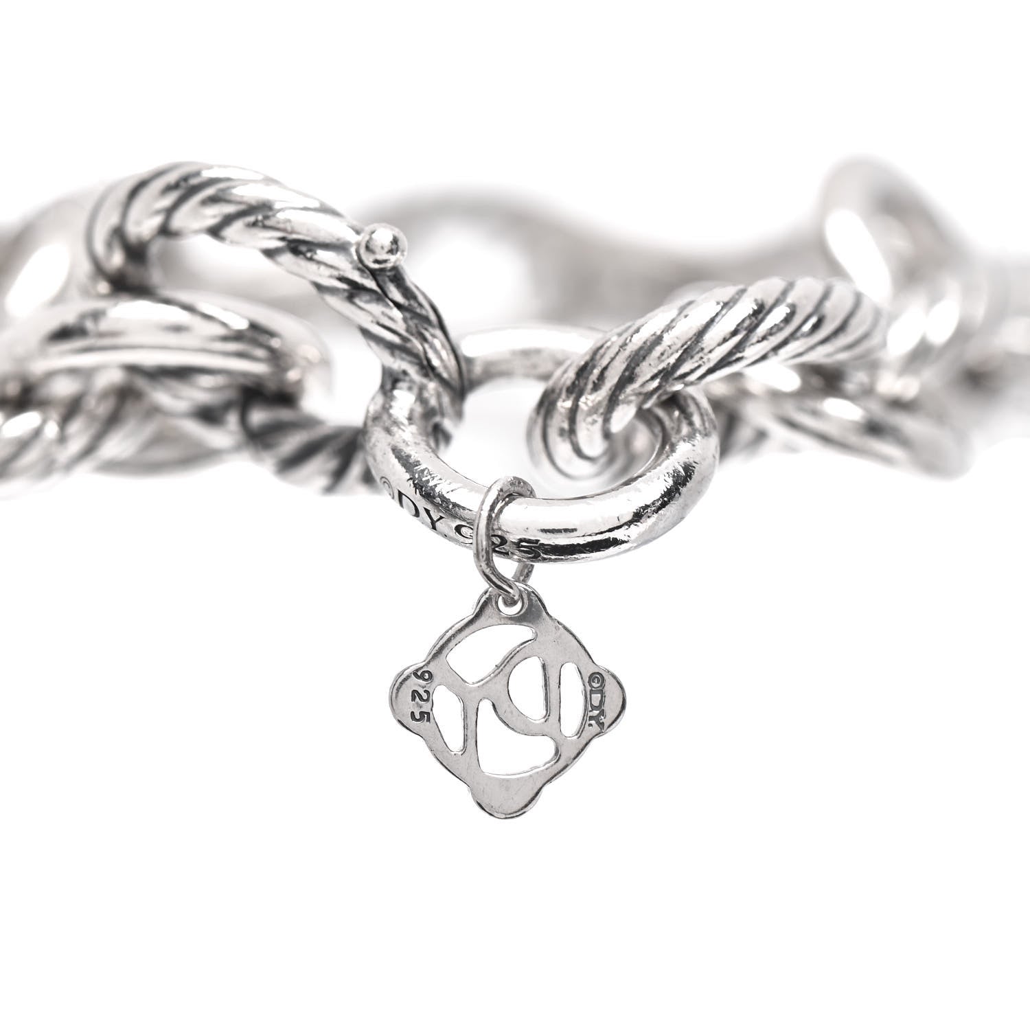 David Yurman Sterling Silver 12mm Large Oval Link Bracelet 4 of 4