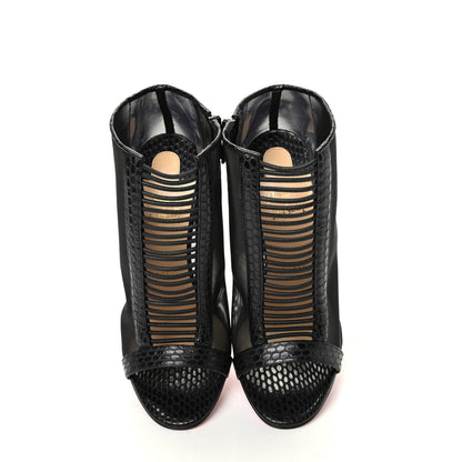 Christian Louboutin Calfskin Jurassic Rete Trouble 100 Booties 37 Black 5 of 10
