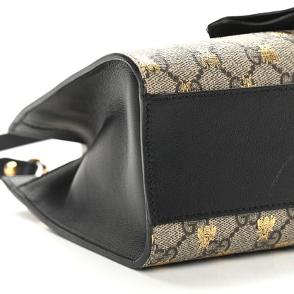Gucci GG Supreme Monogram Bees Small Padlock Tote Beige Oro Black 10 of 12